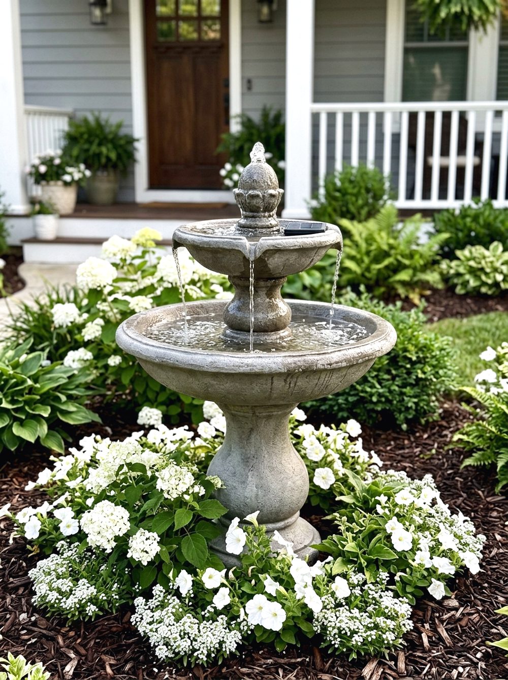 Solar Tiered Fountain