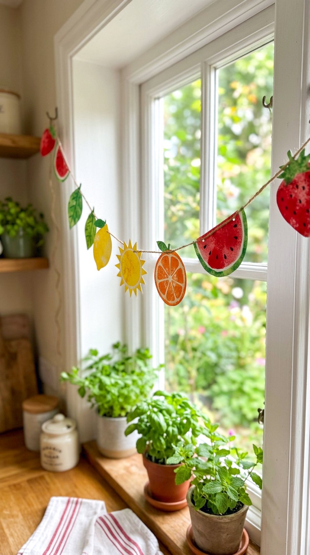 Sponge Painted Summer Garland
