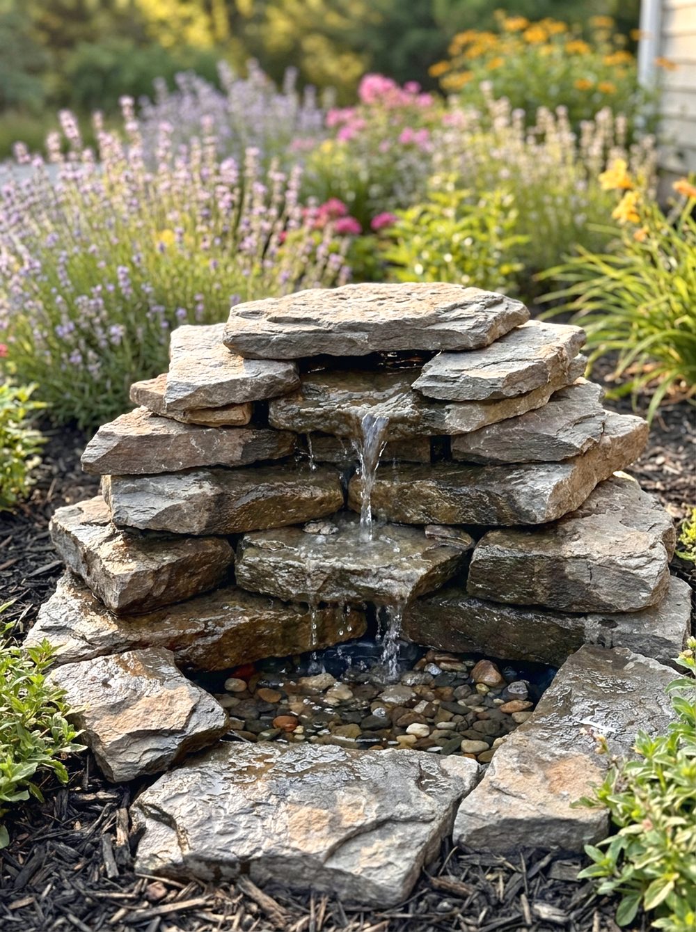 Stacked Rock Fountain