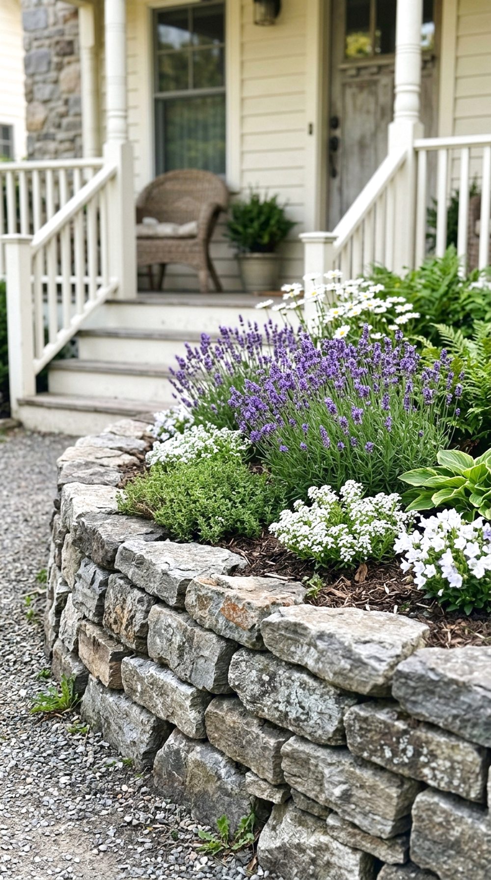 Stone Edge Raised Flower Bed