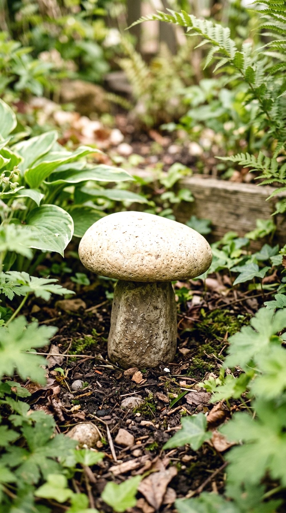 Stone Mushroom Garden Decor
