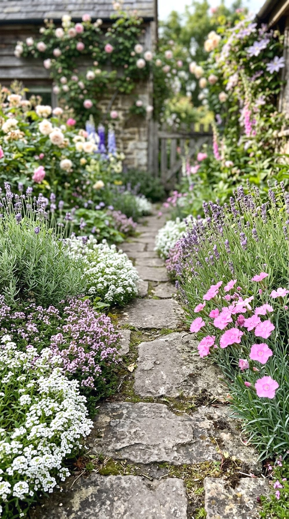 Stone Path Flower Edges