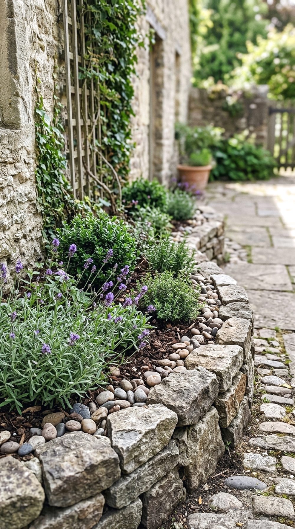 Stone Planter Border