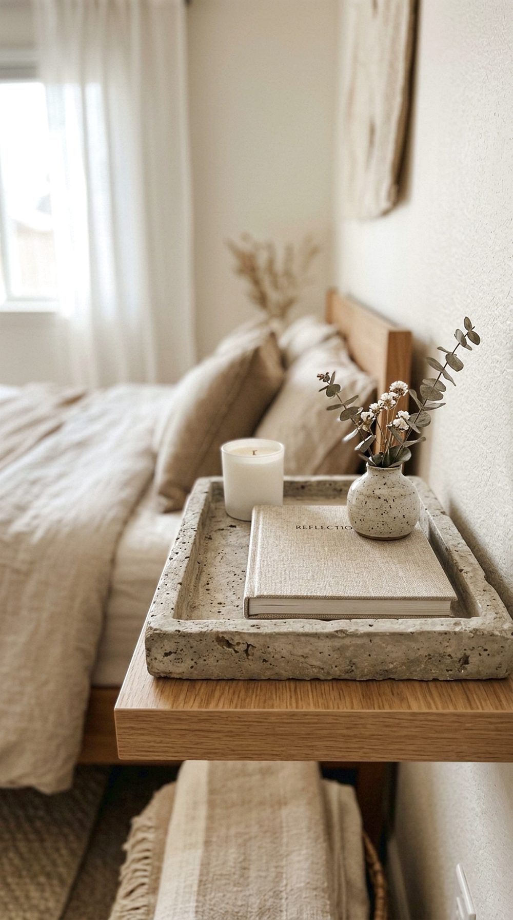 Stone Tray Shelf Decor