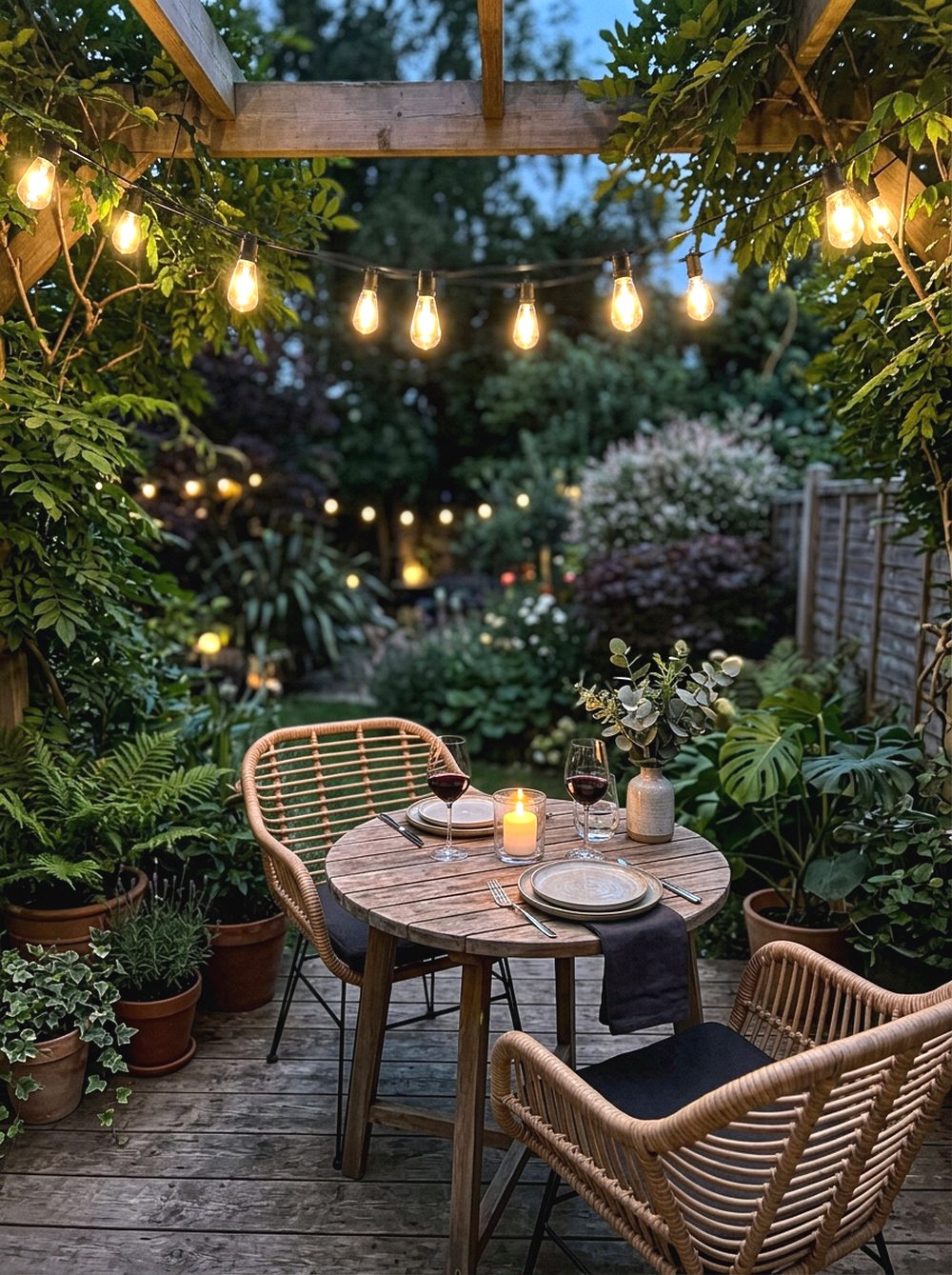 String Light Dining Corner