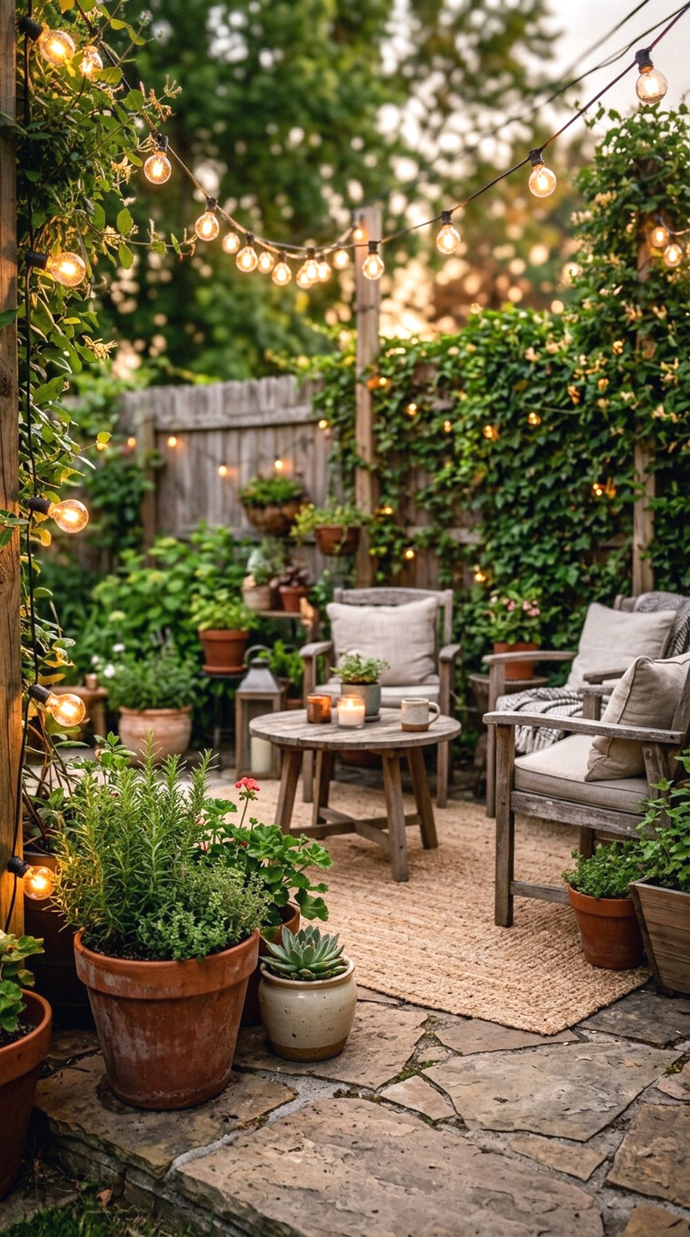 String Light Patio Garden
