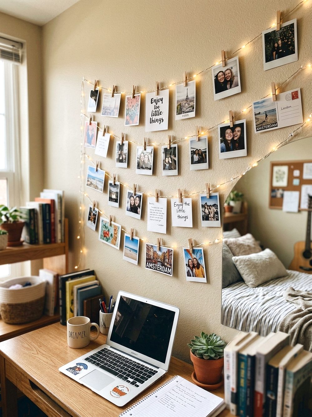 String Light Photo Wall