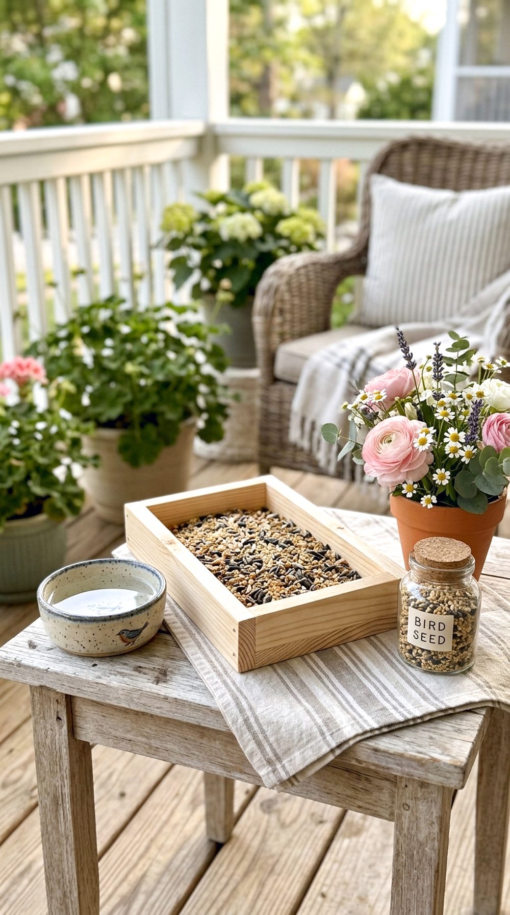 Tabletop Bird Feeder Station