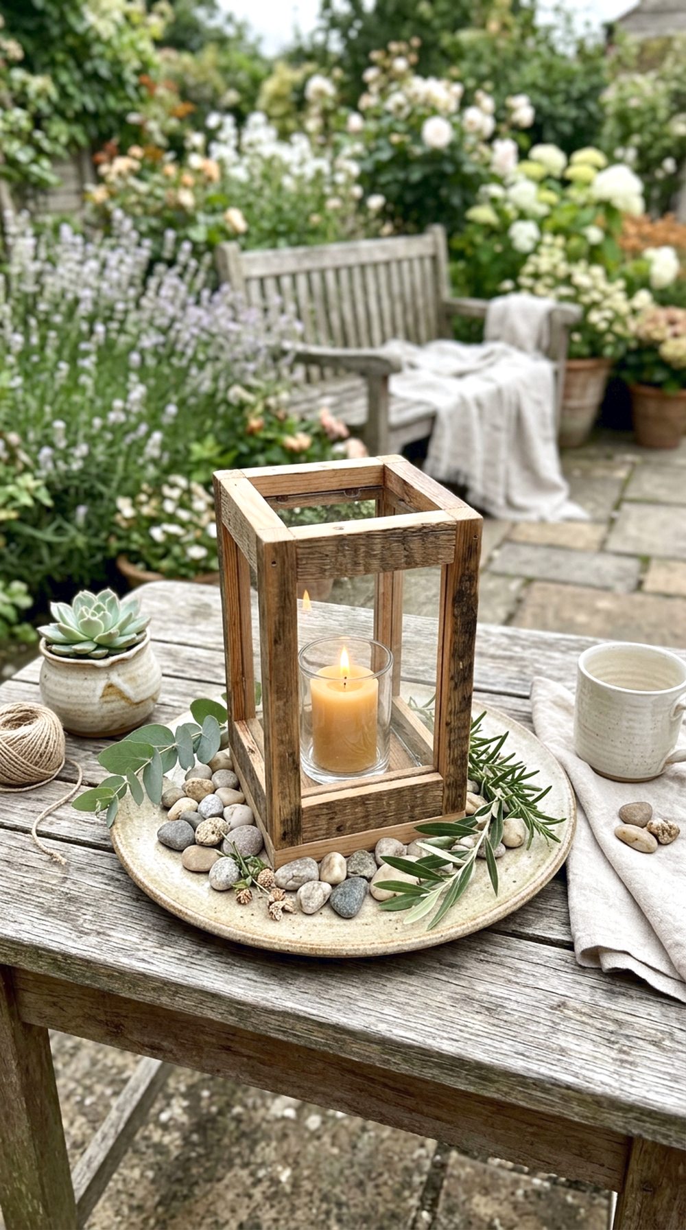 Tabletop Candle Lantern Centerpiece