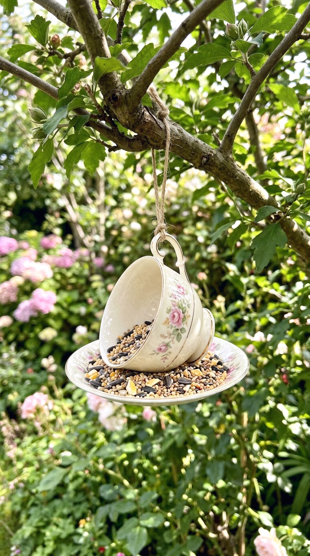 Teacup Bird Feeder