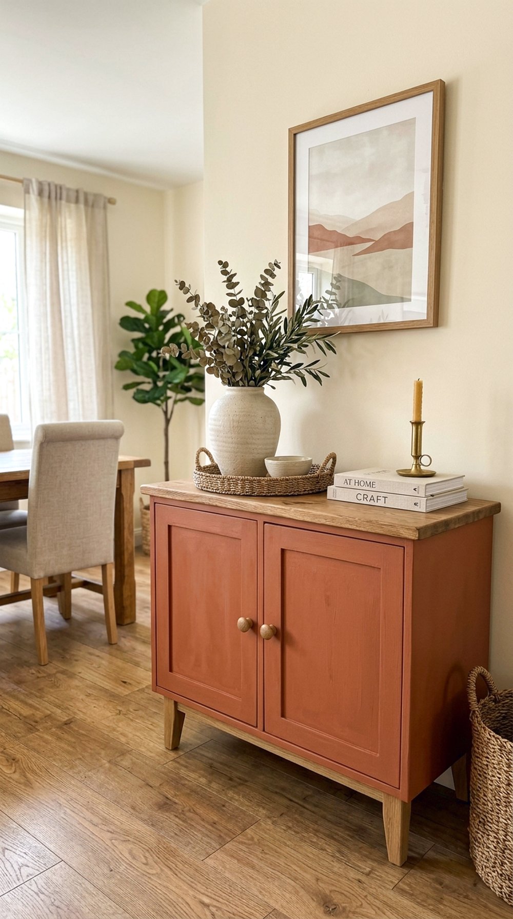 Terracotta Painted Sideboard