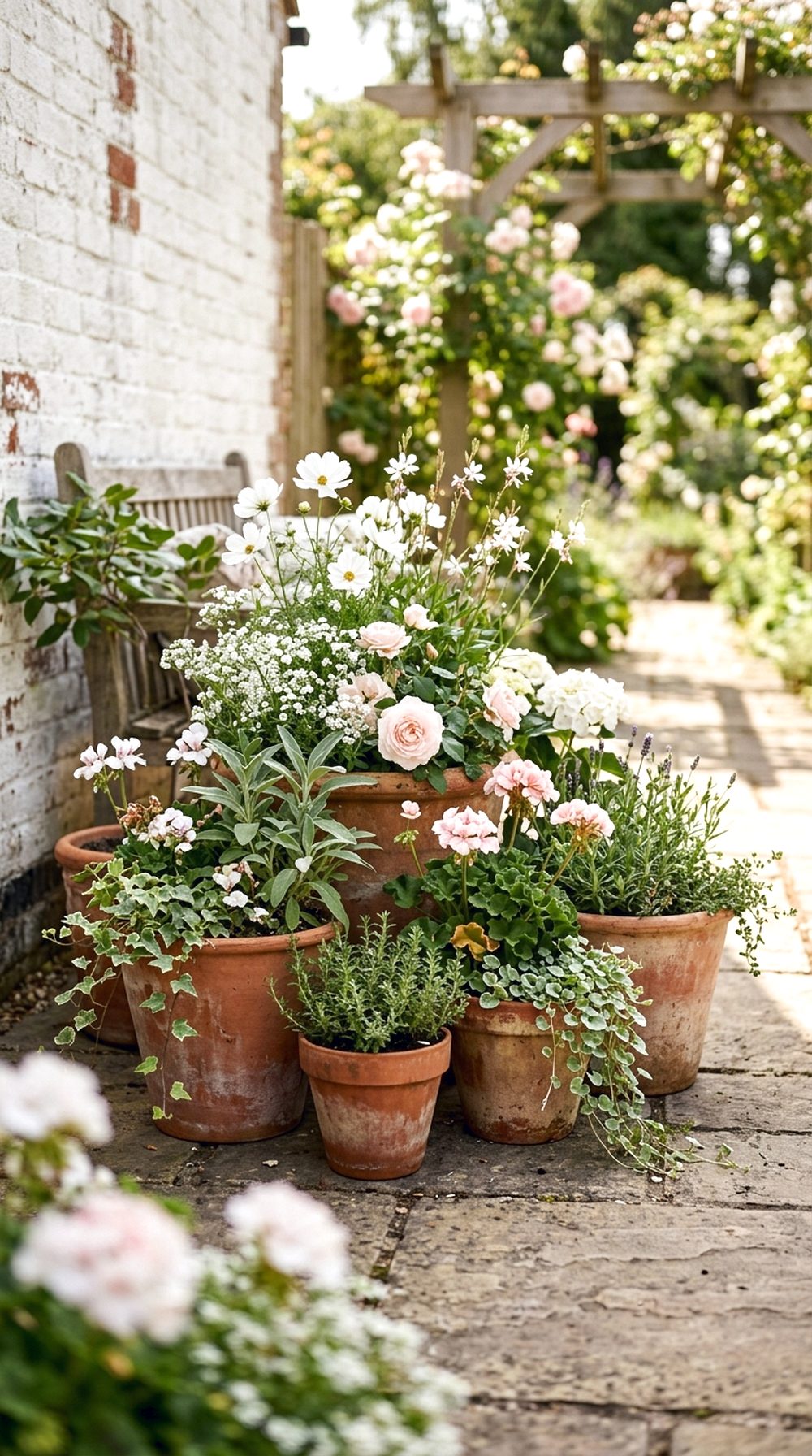 Terracotta Pot Flower Cluster