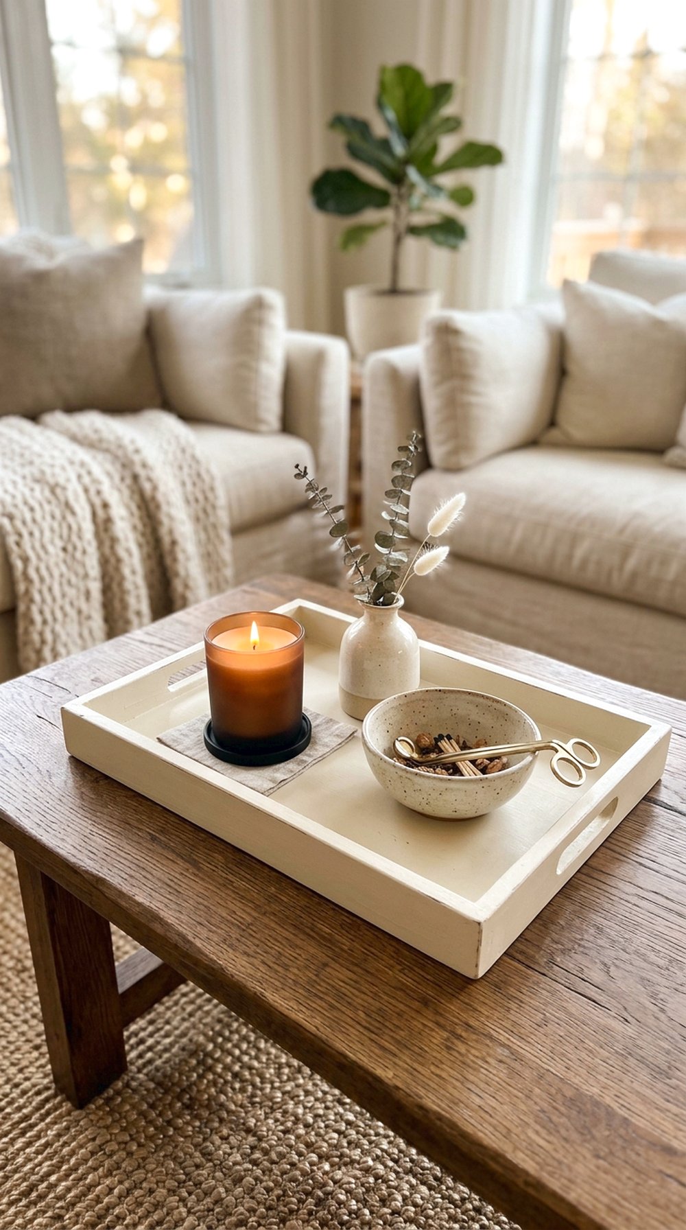 Thrifted Tray Coffee Table Decor
