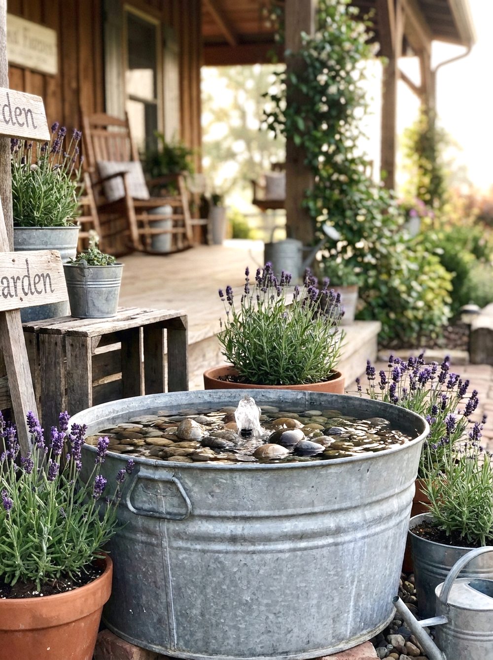 Tiered Clay Pot Fountain