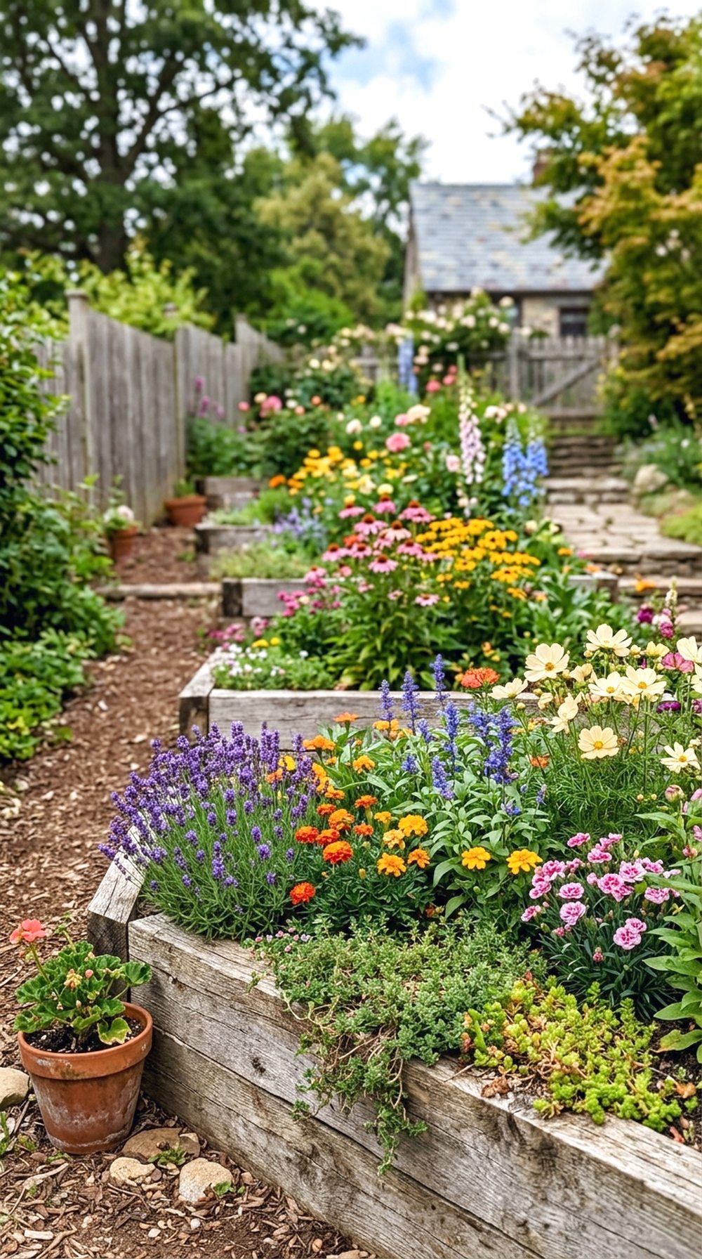 Tiered Flower Garden Slope