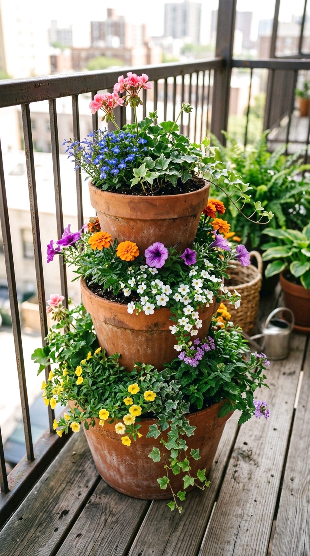 Tiered Terracotta Pot Garden