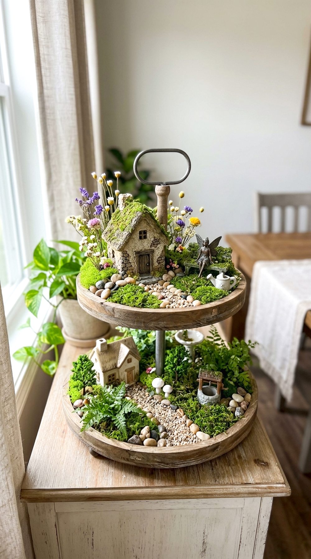 Tiered Tray Fairy Garden