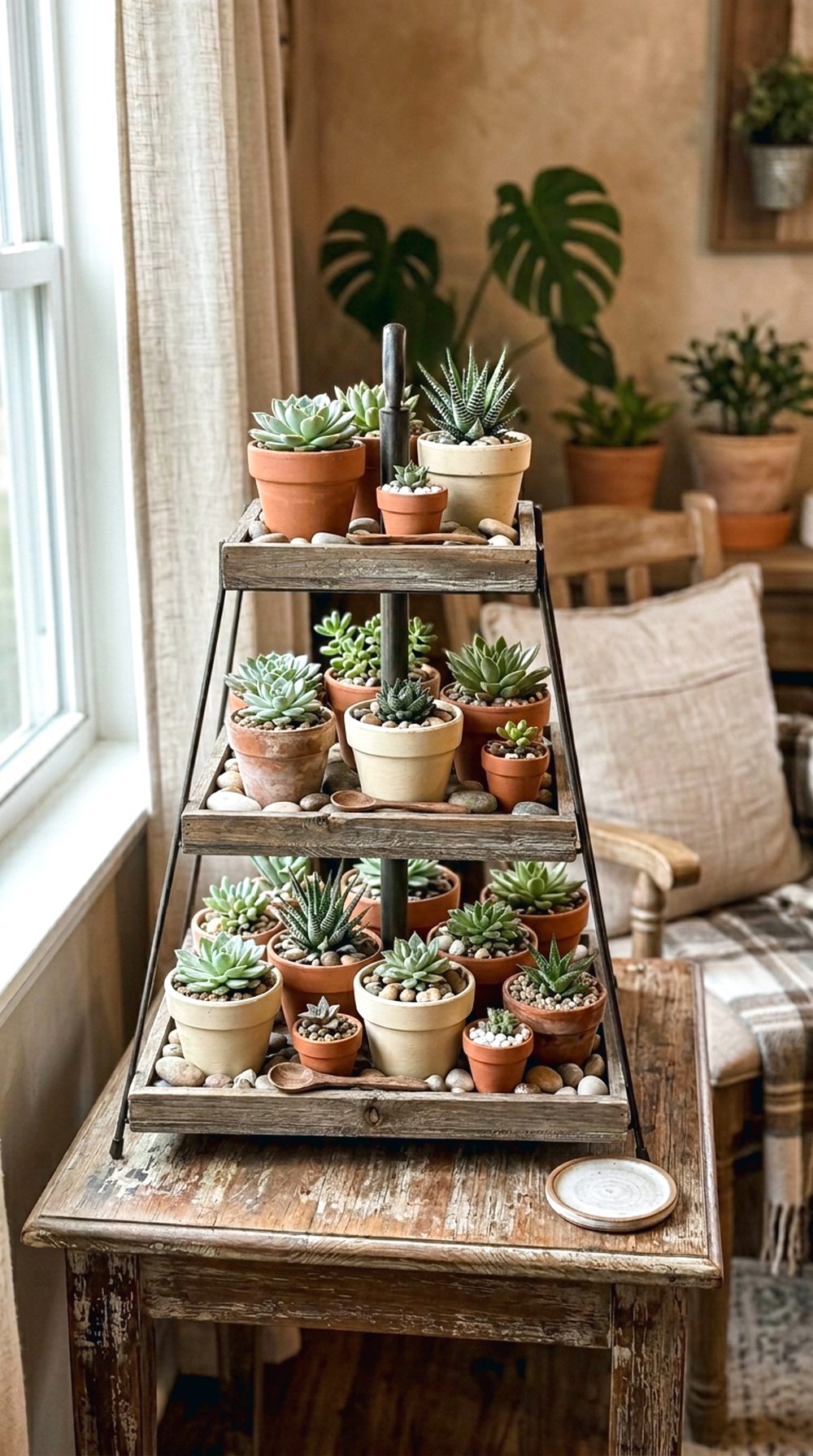 Tiered Tray Succulent Display