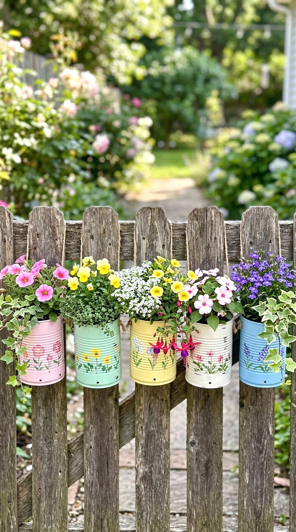 Tin Can Flower Planters