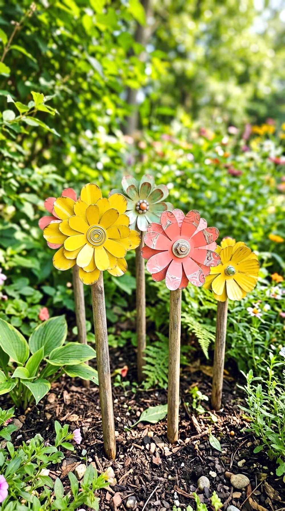 Tin Can Flower Stakes