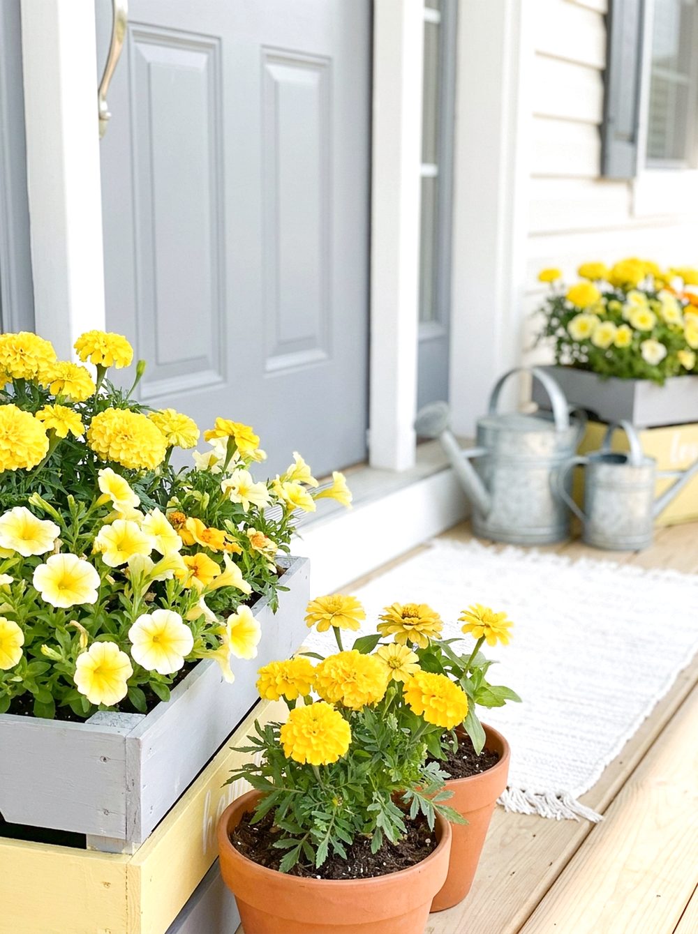 Topaz Yellow Porch Pots