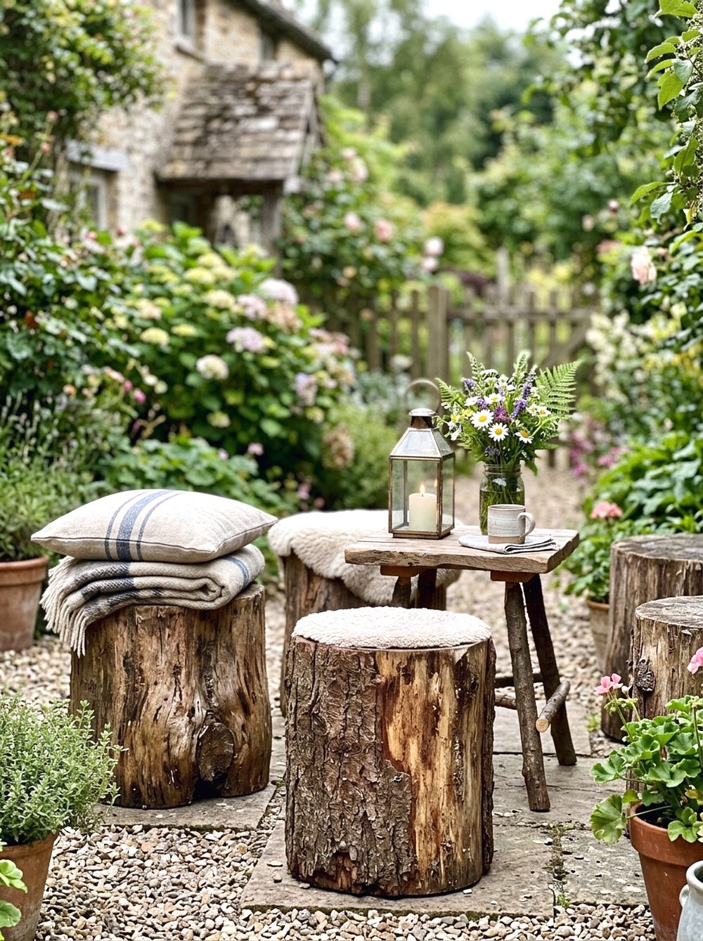 Tree Stump Seating Corner