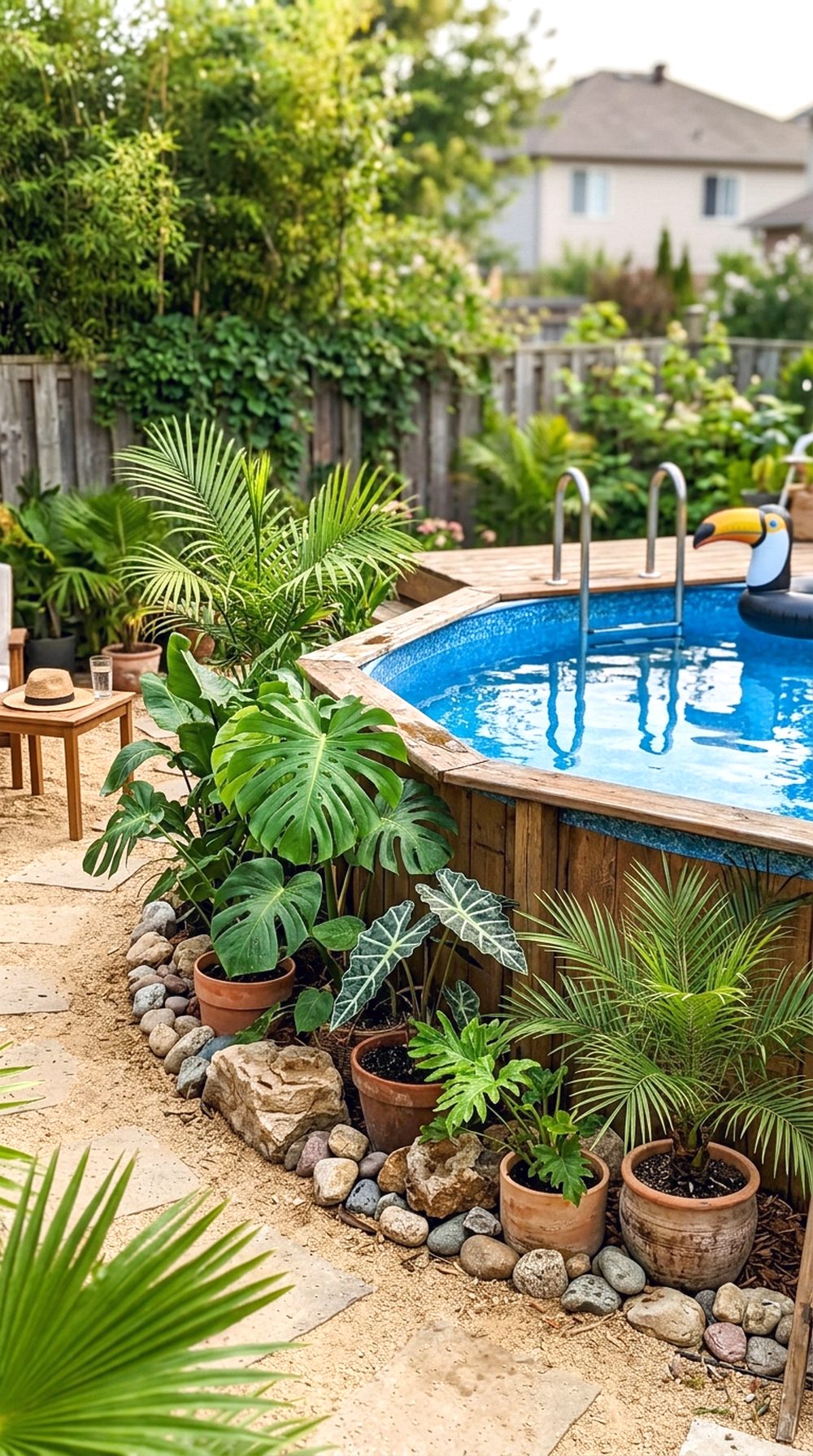 Tropical Plant Pool Border