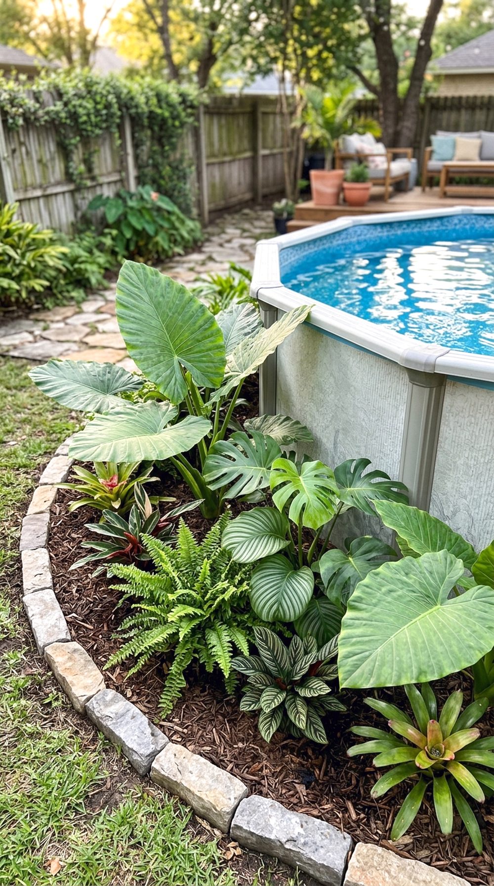Tropical Plant Pool Corner