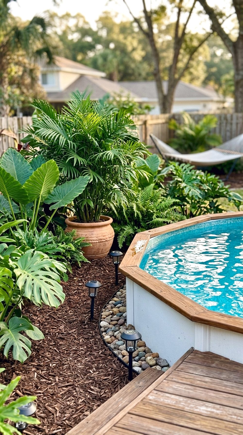 Tropical Plant Pool Corner