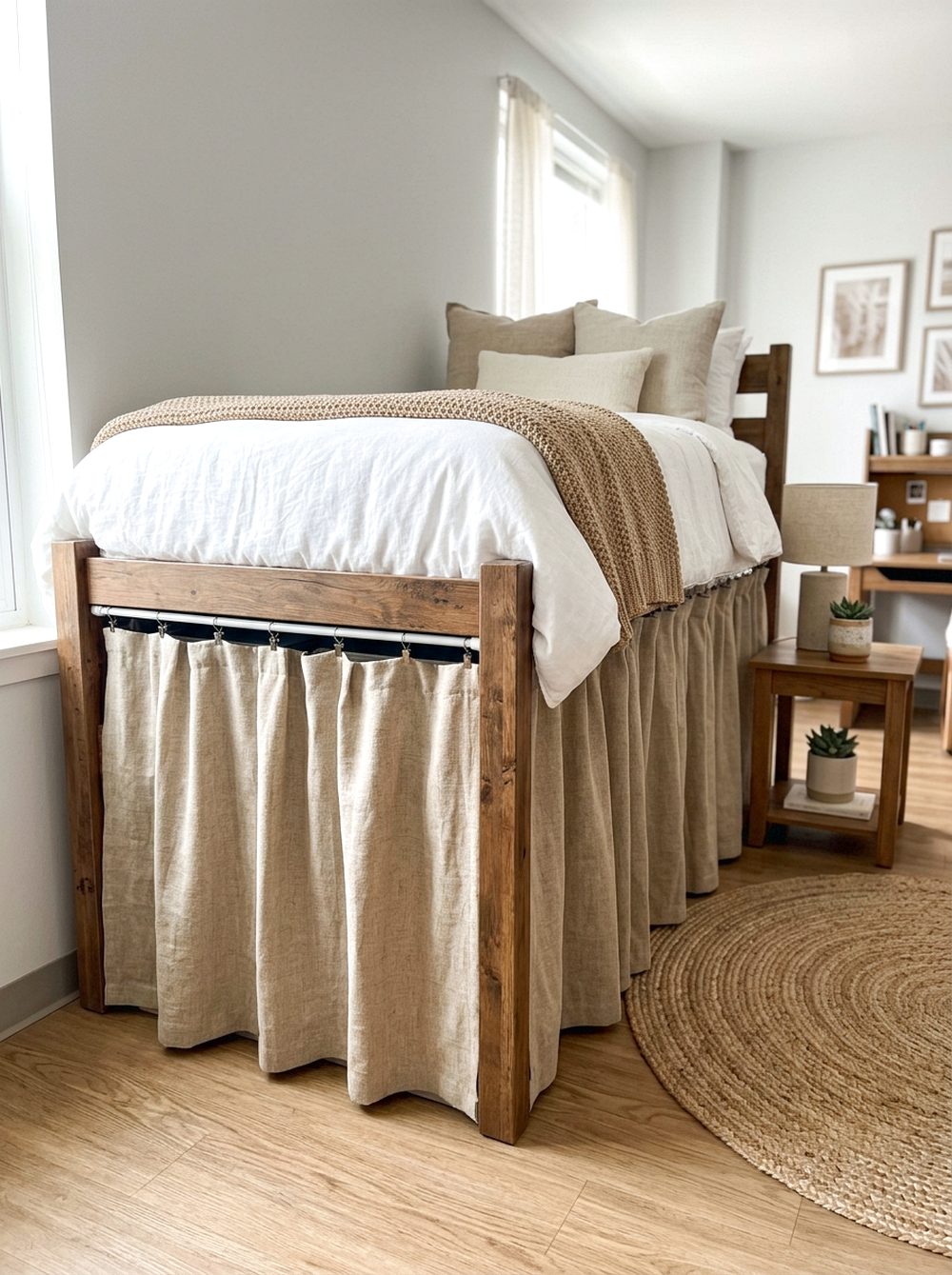 Under-Bed Fabric Curtain