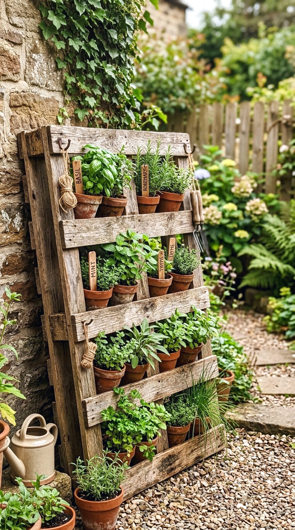 Vertical Pallet Herb Garden
