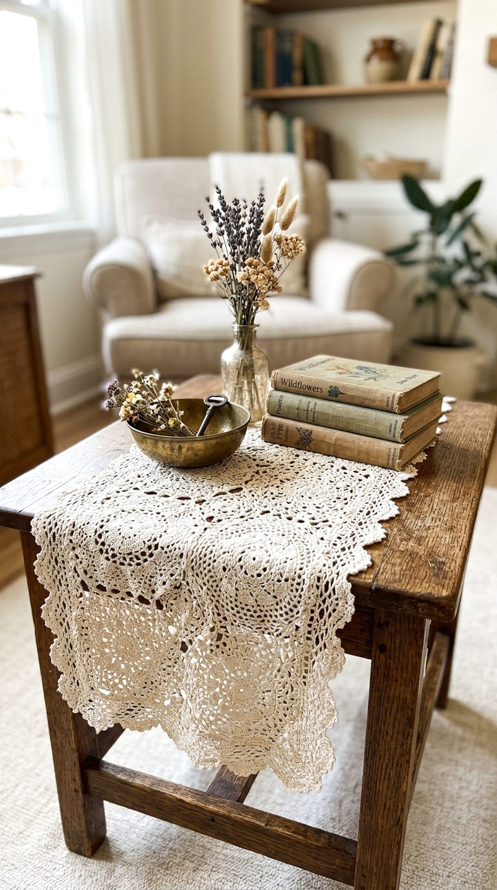 Vintage Doily Table Runner