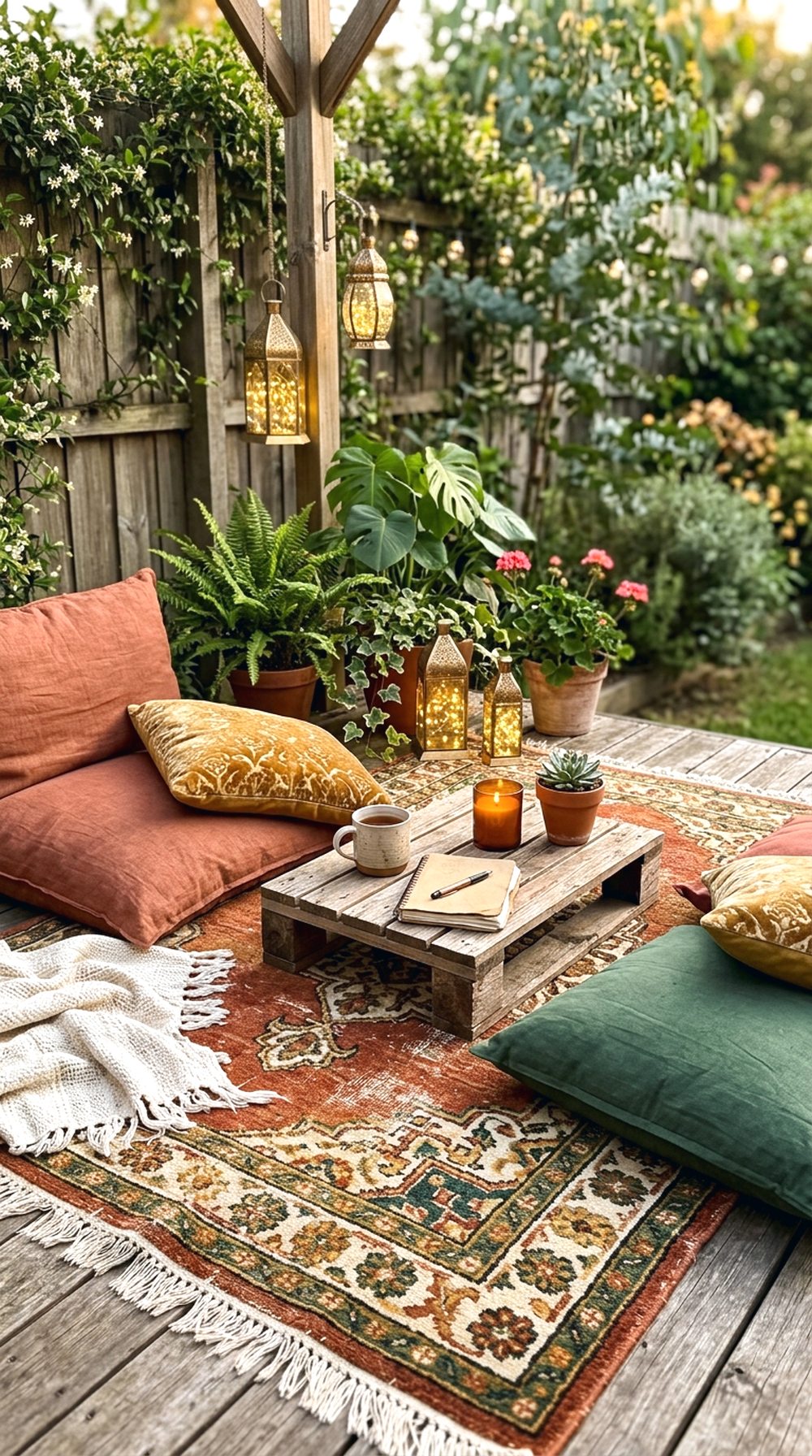 Vintage Rug Garden Lounge