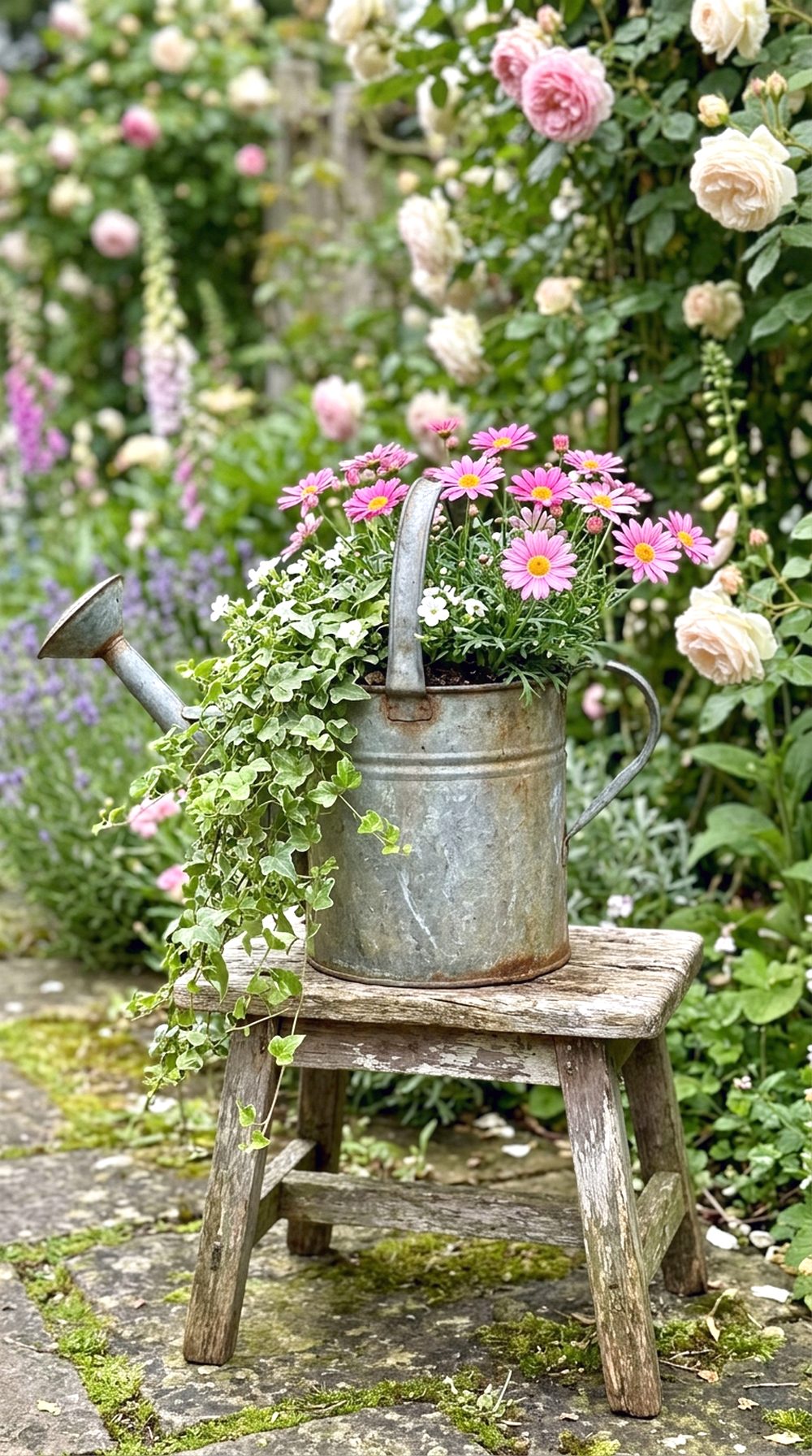 Vintage Watering Can Planter
