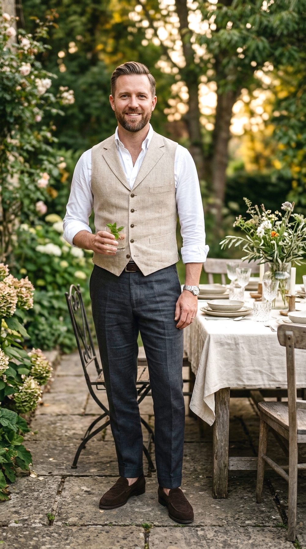 Waistcoat With Rolled Sleeves