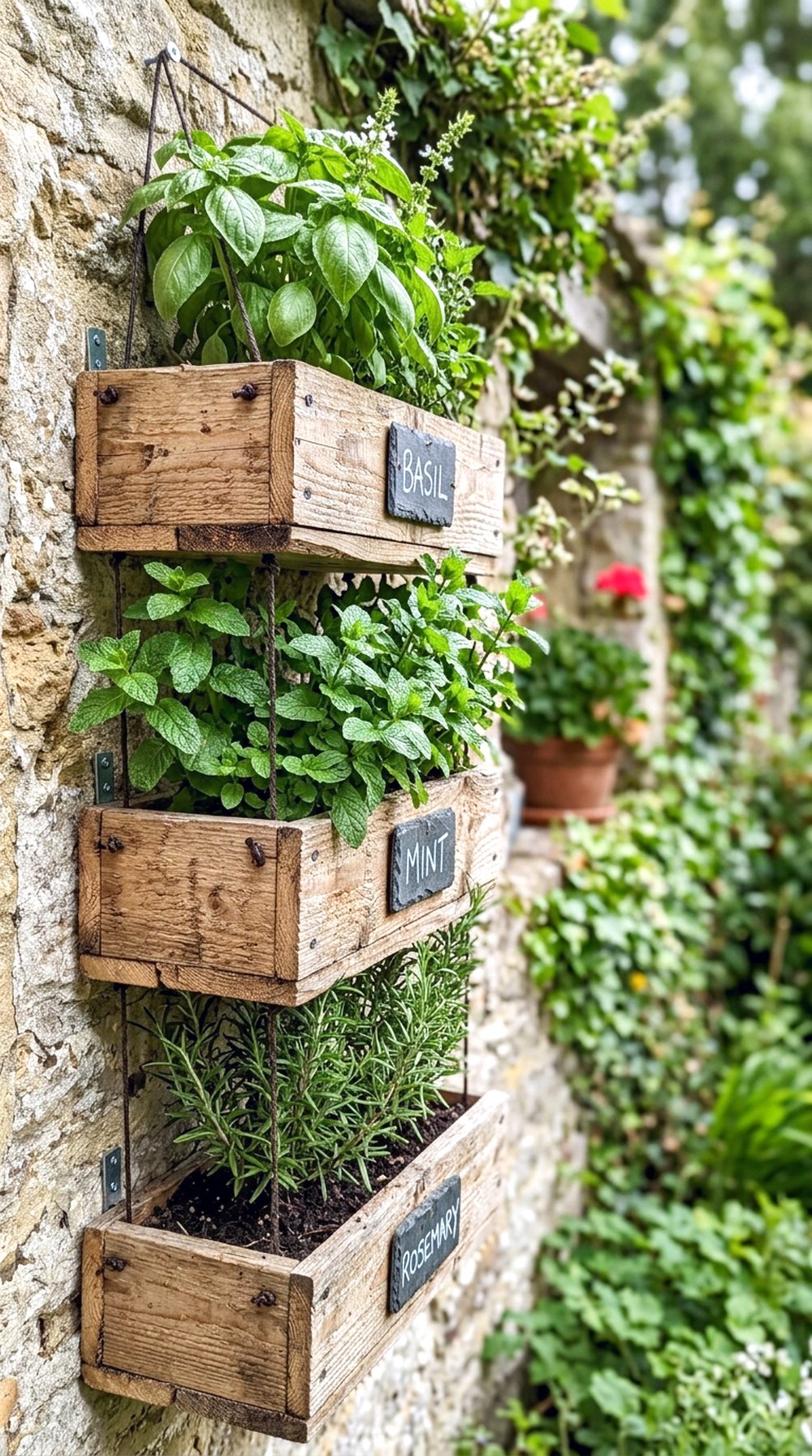 Wall-Mounted Herb Garden