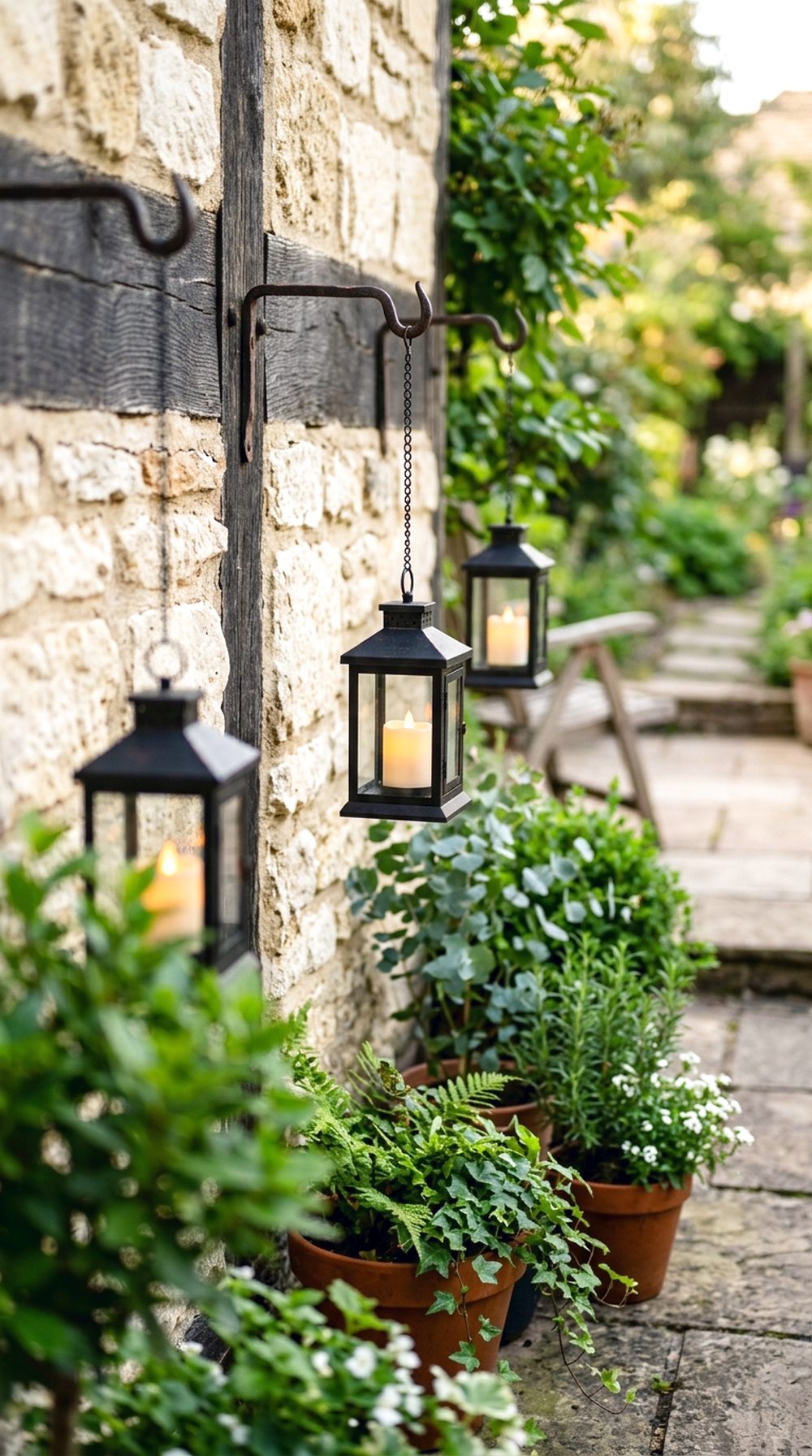 Wall-Mounted Lantern Display