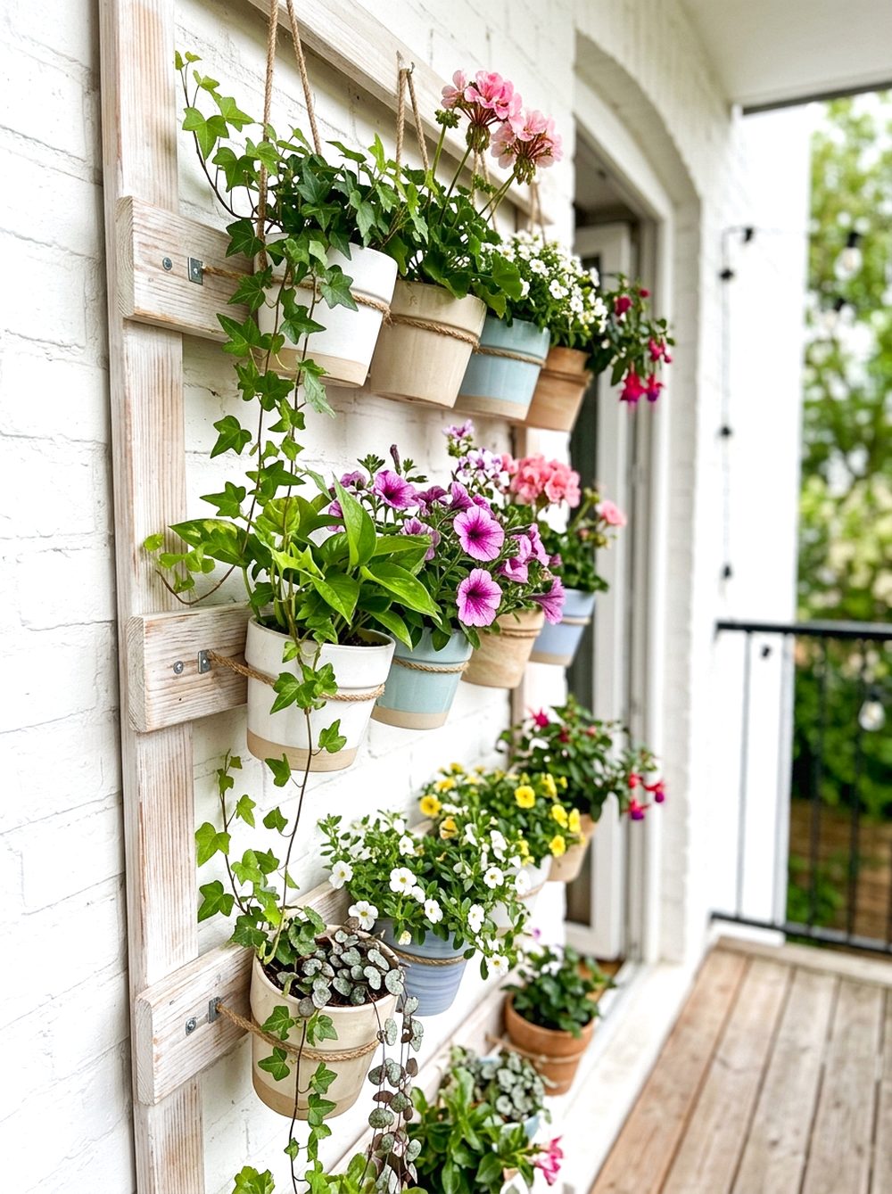 Wall-Mounted Rail Planters