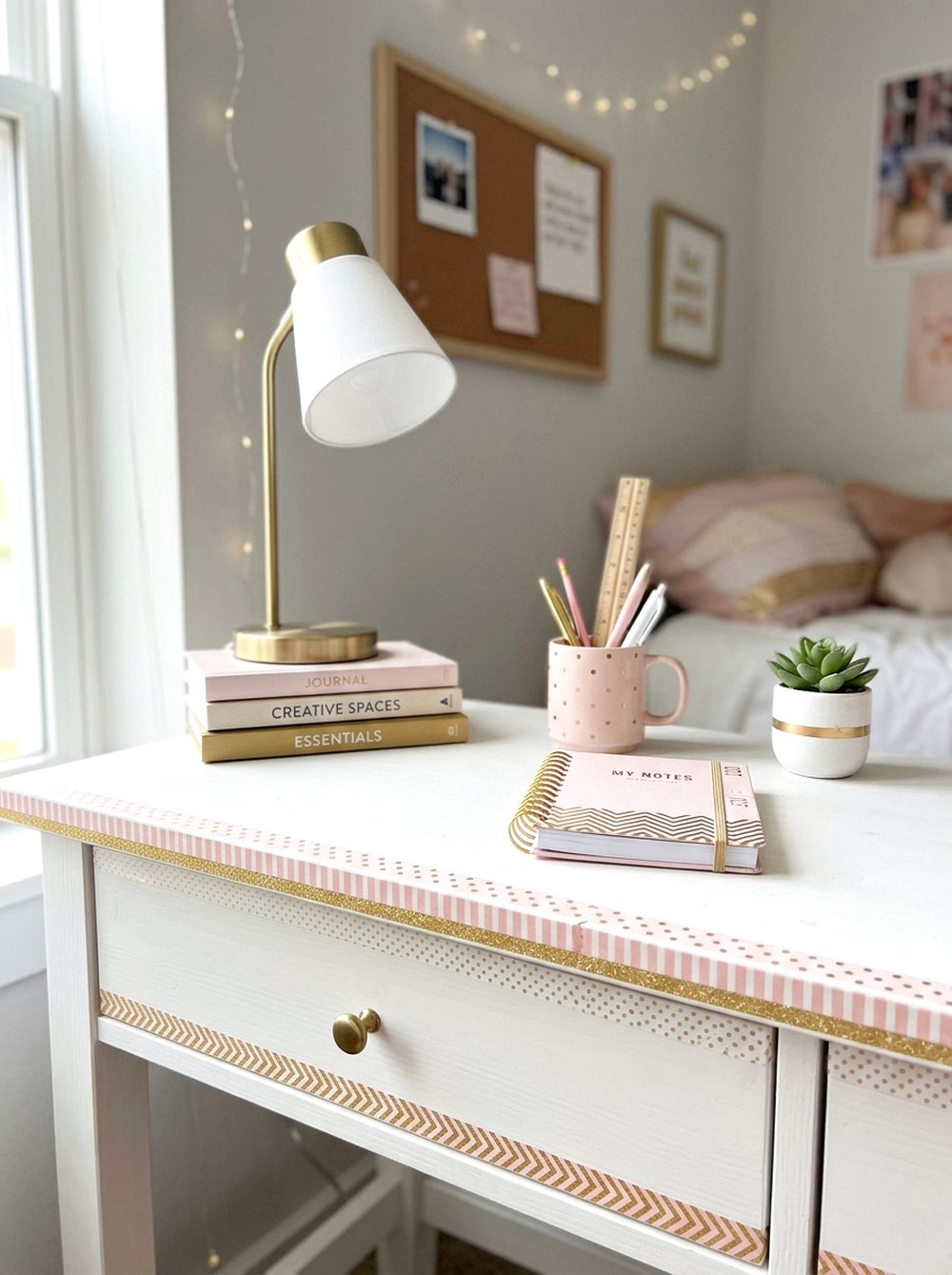 Washi Tape Desk Edge