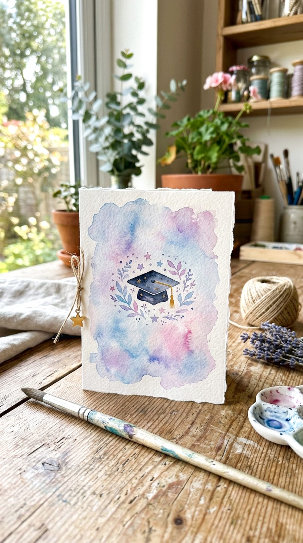 Watercolor Graduation Card