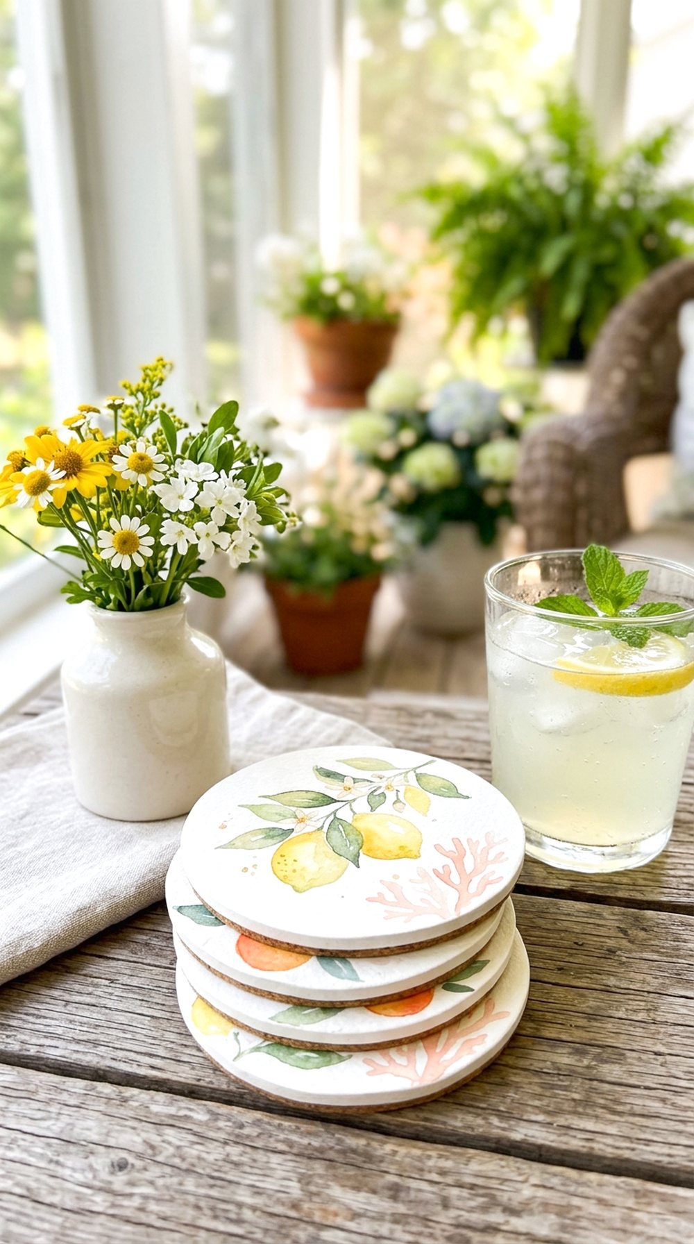Watercolor Summer Coasters