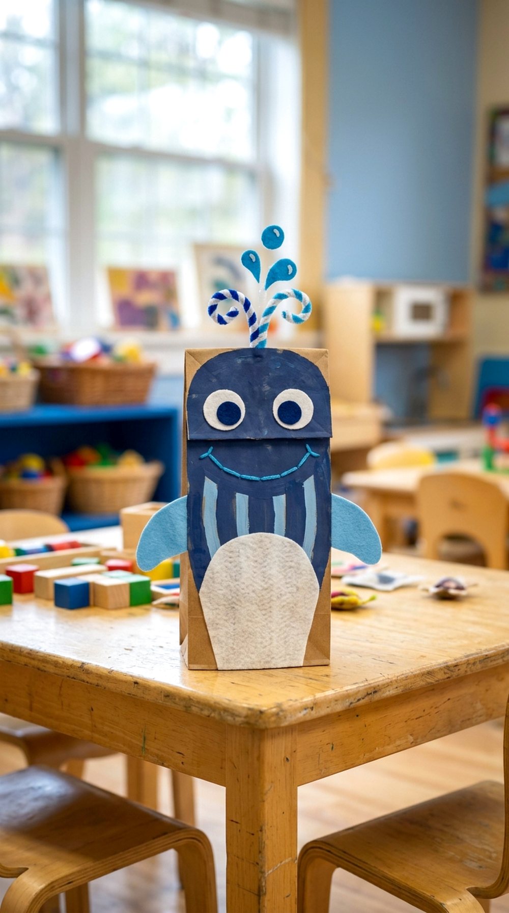 Whale Paper Bag Puppet