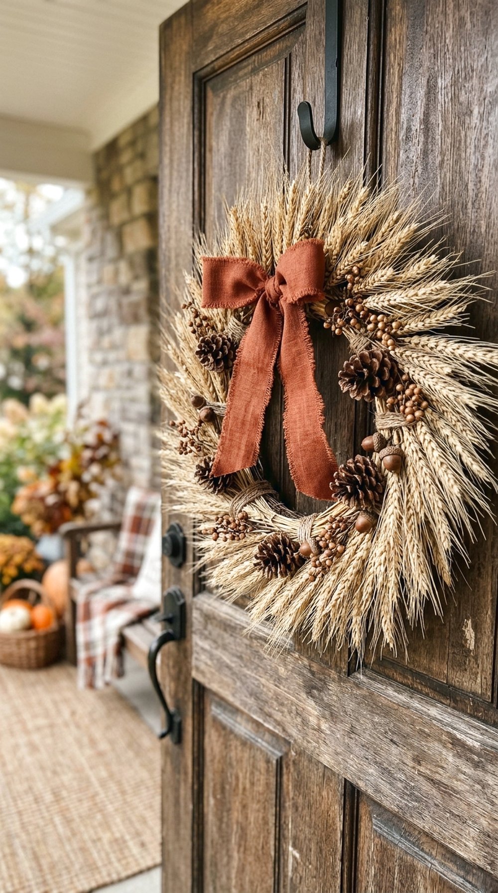 Wheat Bundle Door Wreath