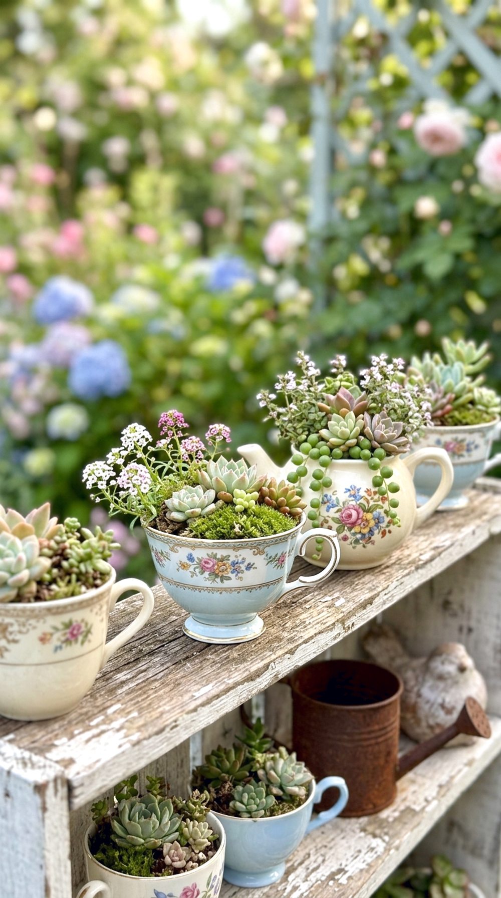 Whimsical Teacup Planters