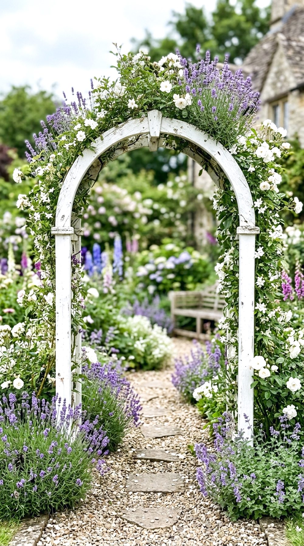 White Cottage Garden Arch