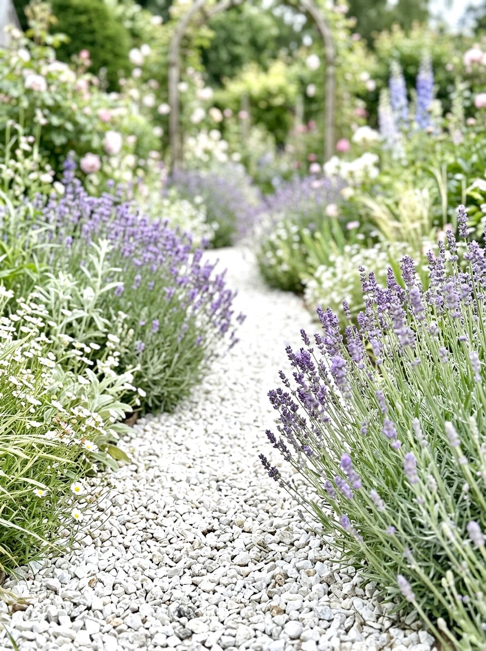 White Gravel Garden Path