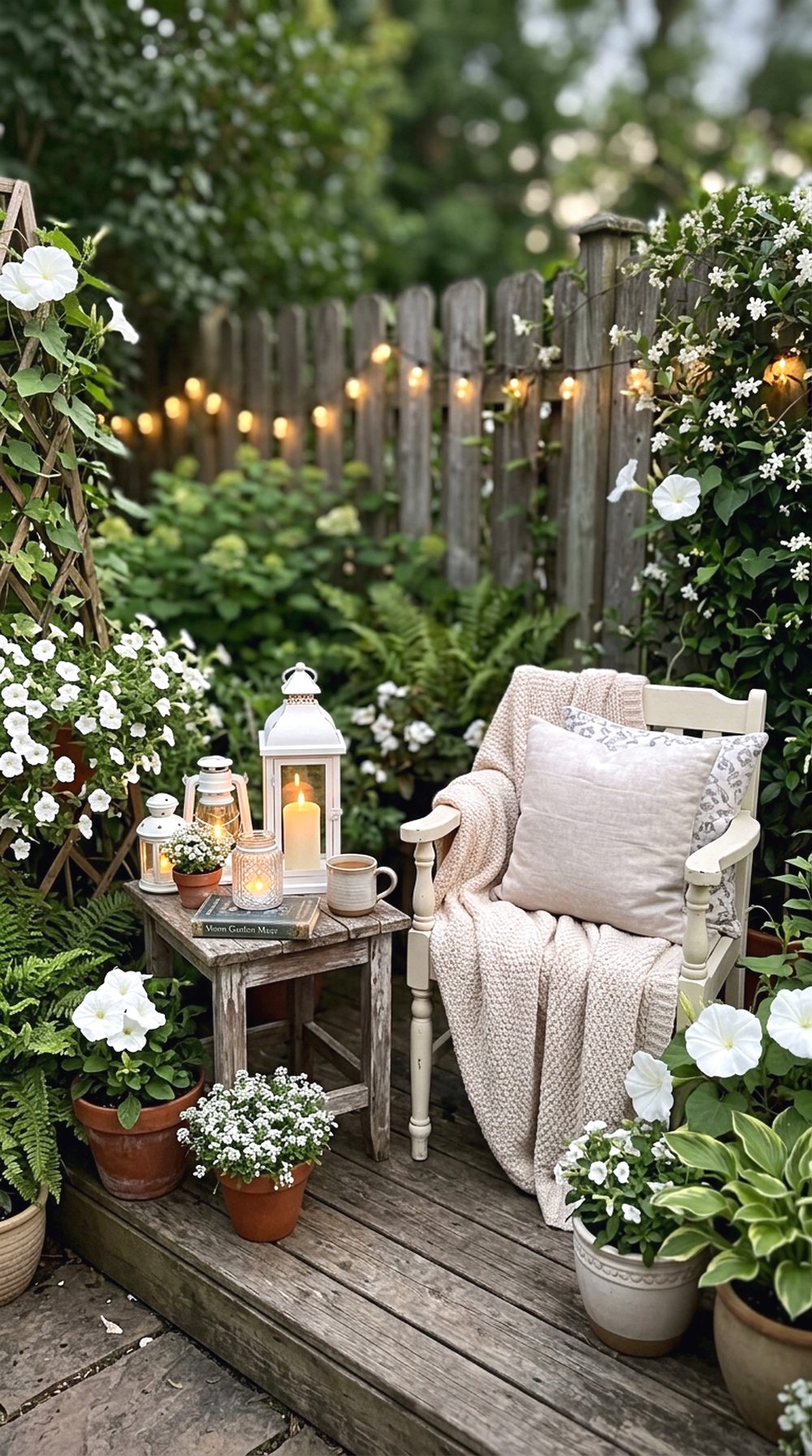 White Lantern Sitting Nook