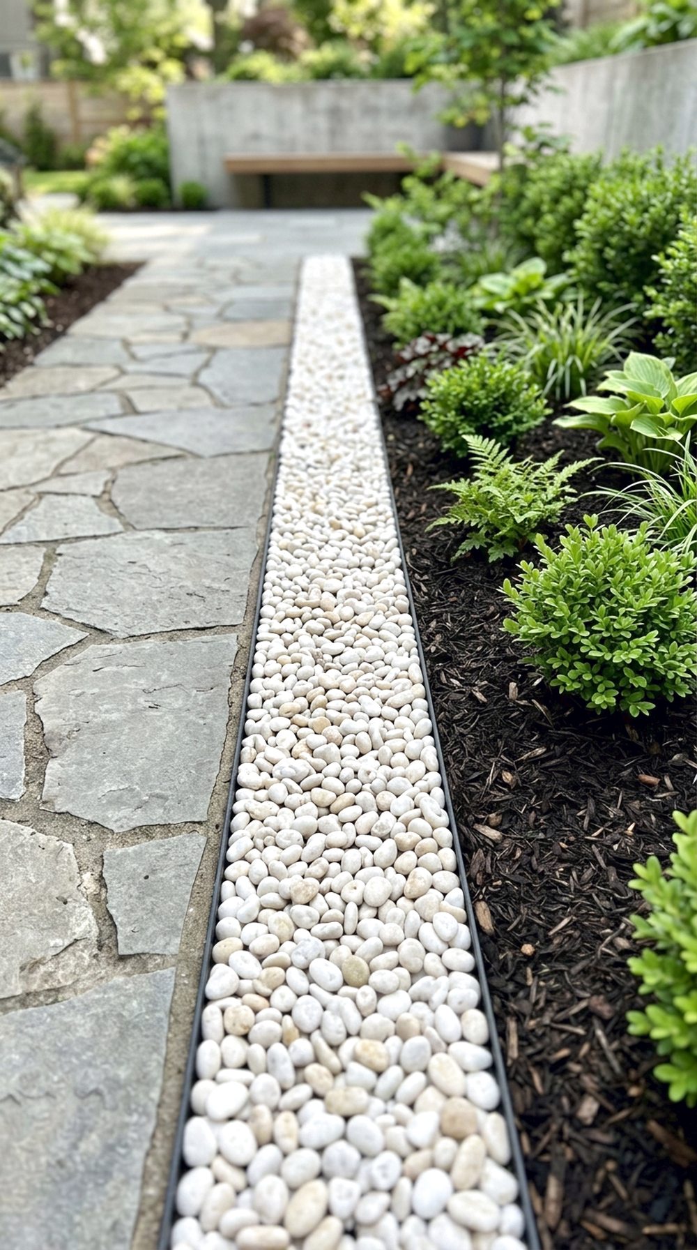 White Pebble Border
