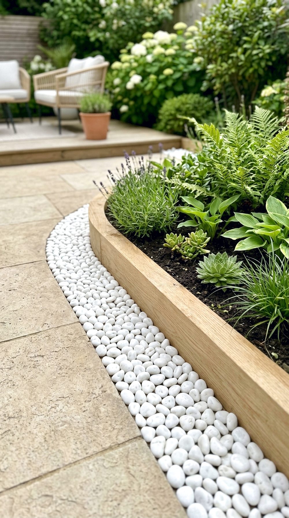 White Pebble Border