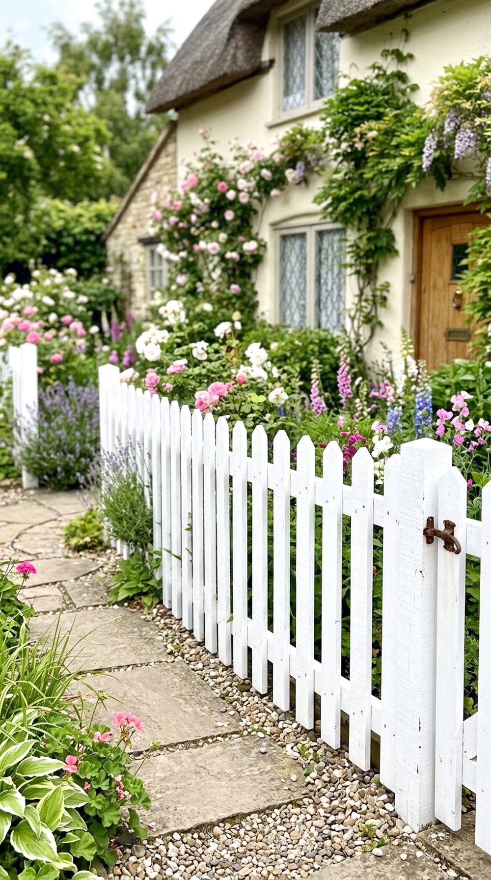 White Picket Garden Fence